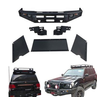 کیت بدنه ماشین 4x4 با فولاد بالا برای تویوتا لند کروزر LC100 Bull Bar Bumpers جلو