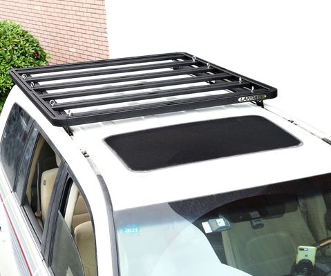 1500*1380*44mm قطعات خودرو سیاه آلومینیوم سقف قفسه پلتفرم قفسه سقف ماشین برای تویوتا LC200 کوتاه