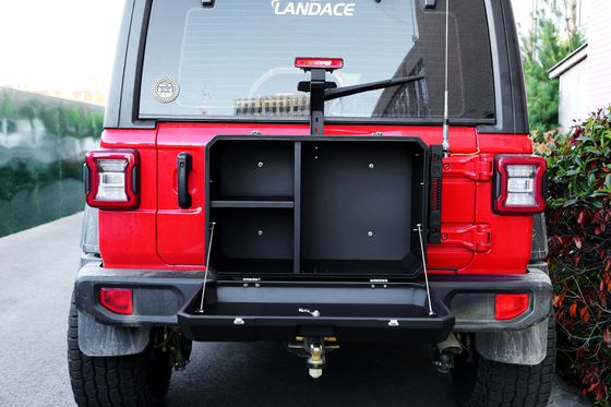 6063 آلومینیوم Jeep Wrangler JL JK صندوق ذخیره دروازه عقب برای ذخیره سازی خارج از جاده