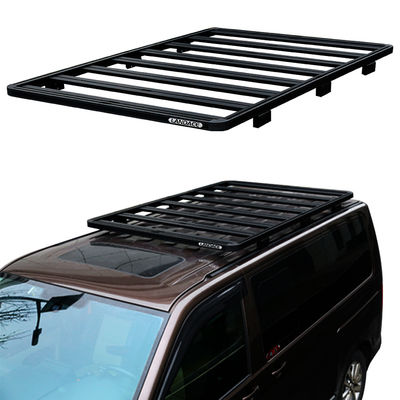 لوازم جانبی اتومبیل سیاه 4X4 Crossbar Basket Flat Platform Aluminum Alloy Multivan Car Roof Racks برای فولکس واگن