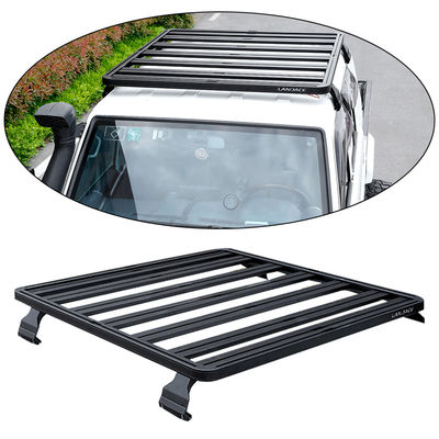قفسه سقف پوشیده با پودر سیاه برای LC79 23.5kg ظرفیت آلومینیوم 4WD جهانی