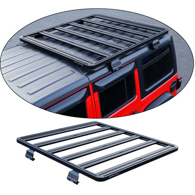 4x4 لوازم جانبی جاده ای آلومینیوم آلیاژ ریل پای برای جیپ جیمنی Universal Roof Rack