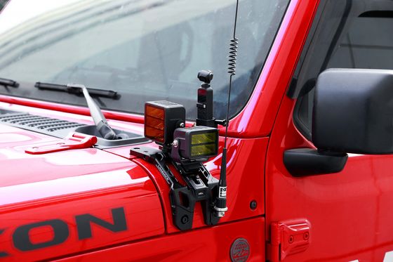 2018-2019 Jeep Wrangler JL هود آلومینیومی نصب دوربین طراحی شده با نور LED