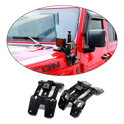 مشکی سخت آنودیزه کننده A-Pillar Light Bar Cover Mount و Go Pro Mount Bracket برای جیپ JL