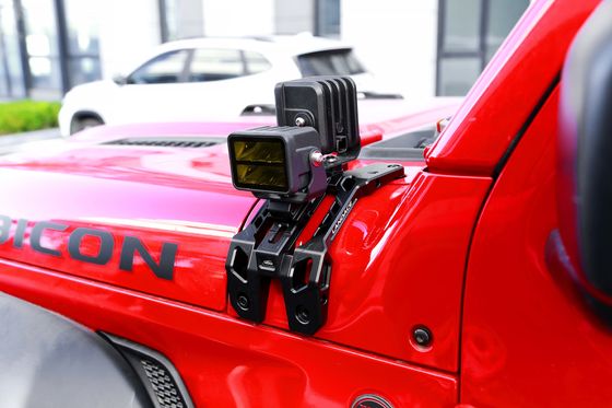 مشکی سخت آنودیزه کننده A-Pillar Light Bar Cover Mount و Go Pro Mount Bracket برای جیپ JL