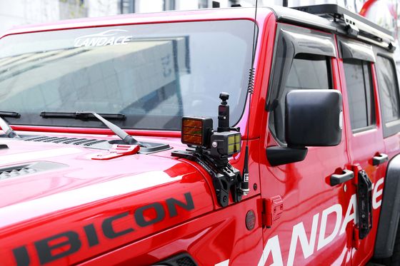 مشکی سخت آنودیزه کننده A-Pillar Light Bar Cover Mount و Go Pro Mount Bracket برای جیپ JL