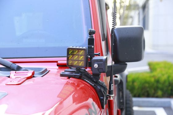 مشکی سخت آنودیزه کننده A-Pillar Light Bar Cover Mount و Go Pro Mount Bracket برای جیپ JL
