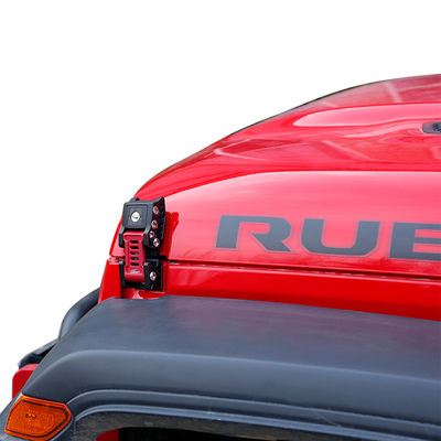 جیپ رانگلر قفل هود قفل کیت با heavy duty آلومینیوم آلیاژ قرمز و سیاه