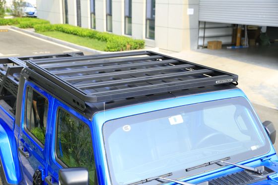 ظرفیت بارگذاری 200 کیلوگرم پلت فرم سقف آنودیزاسیون سیاه برای Jeep Wrangler JT Cars Roof Rack