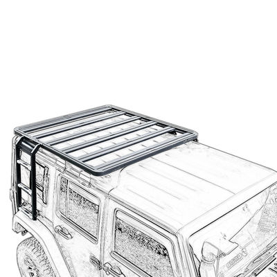 پودر مناسب پوشانده 4 درب سخت افزاری سخت افزاری Fury Racks برای Jeep Wrangler Jl Rack Roof