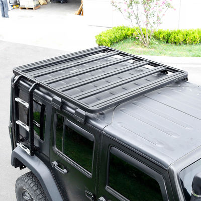 قفسه های سقف آلومینیوم سیاه برای Jeep Wrangler JK Universal Design Roof Luggage