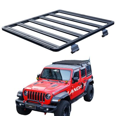 کت پودری سیاه دور جاده 4X4 لوازم جانبی قفسه سقف آلومینیومی برای جیپ رانگلر JL