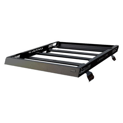 رَک سبد سقف اتومبیل جهانی سیاه 1455x1425x113MM با آلیاژ آلومینیوم Side Lader