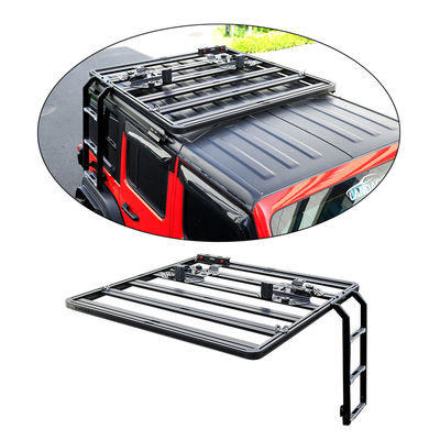 لوازم جانبی جهانی 4x4 Offroad Jeep Wrangler JL سقف راک نصب شده نردبان جانبی