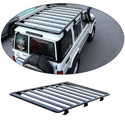 جاده ای Land Cruiser LC76 سری 4x4 سقف راک نصب در سیاه AL6063 SS304 برای تویوتا