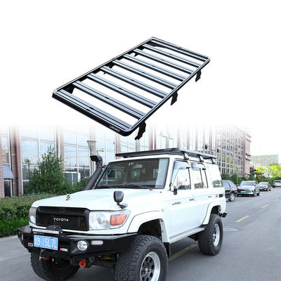 جاده ای Land Cruiser LC76 سری 4x4 سقف راک نصب در سیاه AL6063 SS304 برای تویوتا