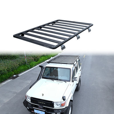 جاده ای Land Cruiser LC76 سری 4x4 سقف راک نصب در سیاه AL6063 SS304 برای تویوتا