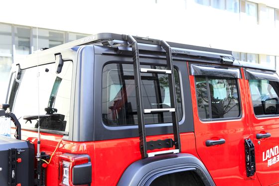 داربست روی سقف نصب شده از فولاد ضد زنگ 304 سیاه نردبان جانبی برای ماشین غیر جاده ای جیپ JL 4x4