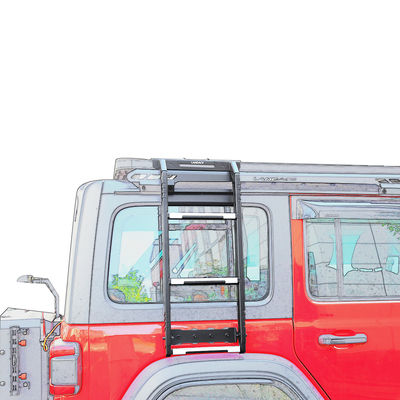 4x4 وسایل نقلیه خارجی لوازم جانبی سقف طرف سیاه نردبان دسترسی برای 18-23 Wrangler Rubicon Jeep