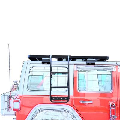 نردبان جانبی فولاد ضد زنگ سیاه با سبک و کاربردی برای Jeep Wrangler