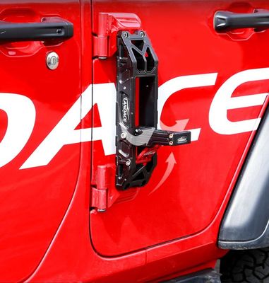 2018-2022 Wrangler نقره سیاه تاشو ماشین درب جانبی پا پدال لگ پشتیبانی قدم جانبی