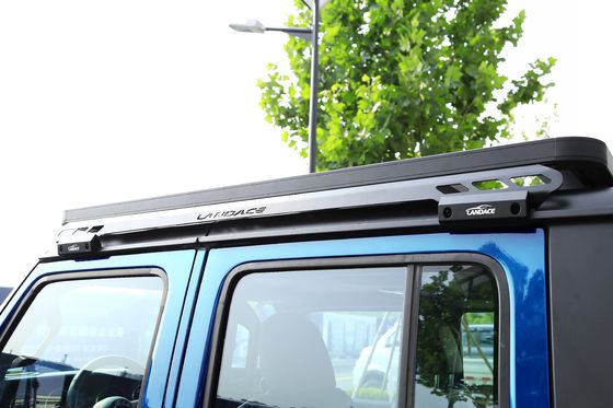 Jeep Wrangler JL و JT Roof Mount Rack با پوشش پودر سیاه و ارتفاع پایین