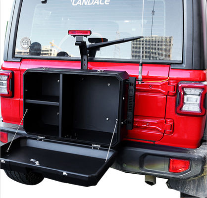 Wrangler JL Off Road آلومینیوم جیپ درب عقب خارج جعبه ذخیره سازی اندازه 700x450x317mm