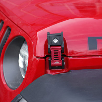 JEEP Wrangler JL Gladiator خودرو جاده ای آلومینیوم آلیاژ هود قفل قفل 133 * 56 * 42mm