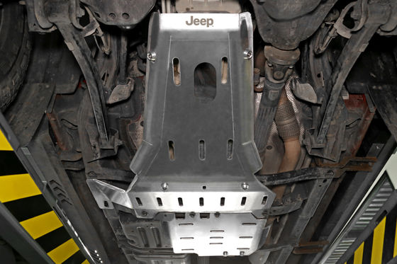Jeep Wrangler JL JK 4x4 آلومینیوم آلیاژ زیر موتور محافظت محافظ صفحه اسکید سیاه