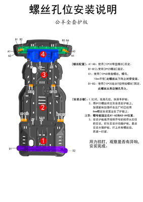 5ميلي متر ضخامت محافظ زير بدن پلاک اسکيد دودج رام محافظ زير بدن