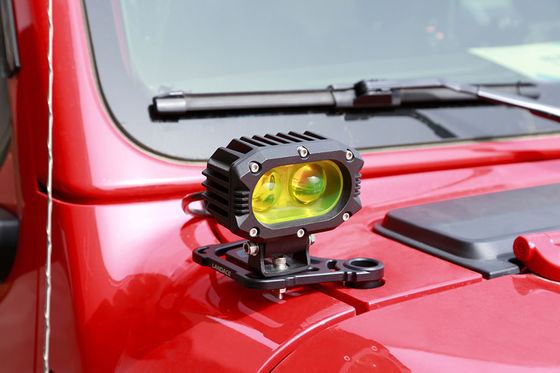 سطح سخت آنودیز Jeep Wrangler JL JK LED چراغ رانندگی یک ستون نصب براکت