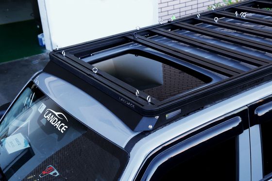 لوگو لانداس 4x4 وسایل نقلیه لوازم جانبی خارجی آلومینیوم Wind Fairing Roof Rack Tray Platform Luggage Bracket For Tank 300 BLACK