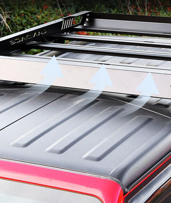 جاده ای 1455*1425*113mm آلومینیوم Wind Fairing Roof Rack Tray پلت فرم برای جیپ Wrangler JL JK