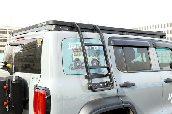 18-23 Wrangler Rubicon Jeep Fitment مستقیم آلومینیوم سقف راک نردبان برای مخزن 300
