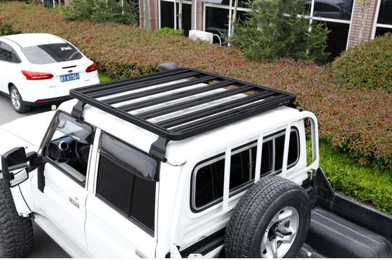 1400X1320mm Black Powder Coating Roof Rack برای تویوتا 4x4 وسایل نقلیه خارجی
