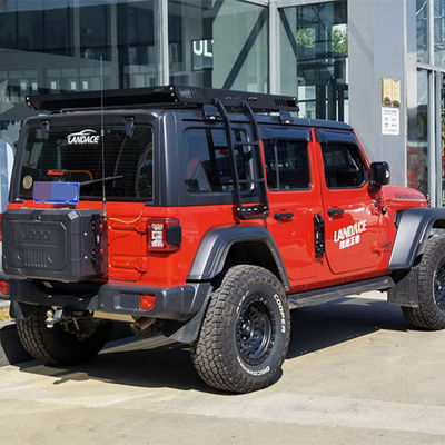 Jeep Wrangler JL JK سقف راک تراک با فایر باد و آلومینیوم آلیاژ دستکش چمدان